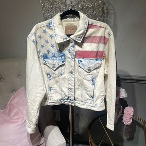 Blank NYC American Flag Denim Jacket